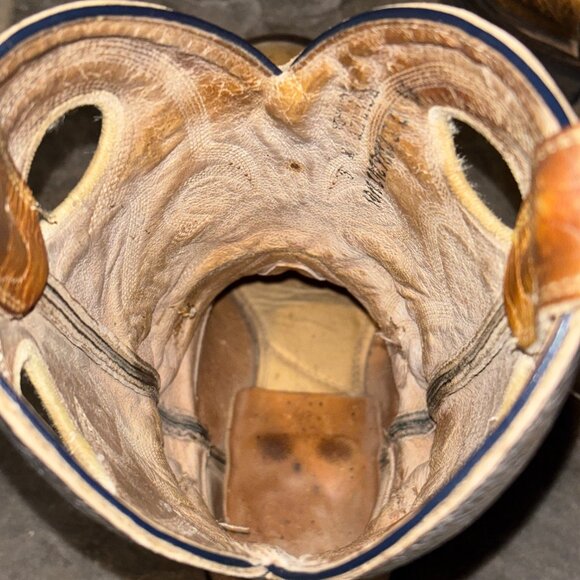 Boulet Western Cowboy Boots Women’s 5.5C Distressed Leather Pull-On Canada - Picture 6 of 11